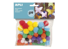 Pom pom APLI mix velikostí...