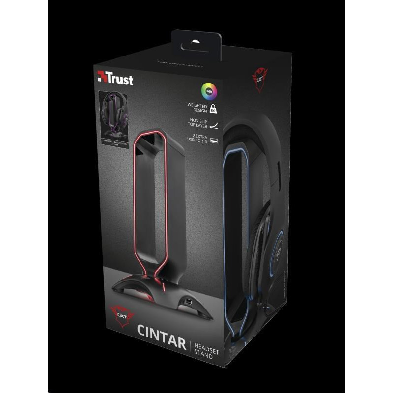 TRUST stojan na sluch tka GXT 265 Cintar RGB Headset Stand