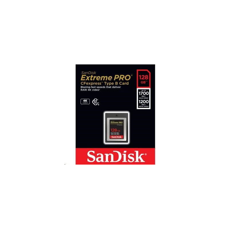 SanDisk Extreme Pro CFexpress Card 128GB, Type B, 1700MB/s Read